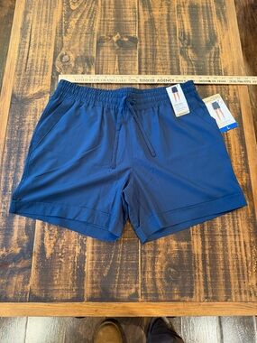 Mondetta Women's Navy Blue Athletic Drawstring Shorts